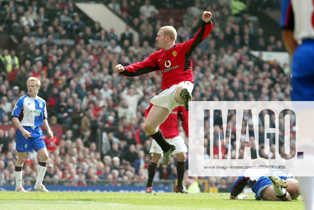 Paul Scholes Manchester United, ManU Fc Manchester Utd V Blackburn R Old Trafford 19 April 2003