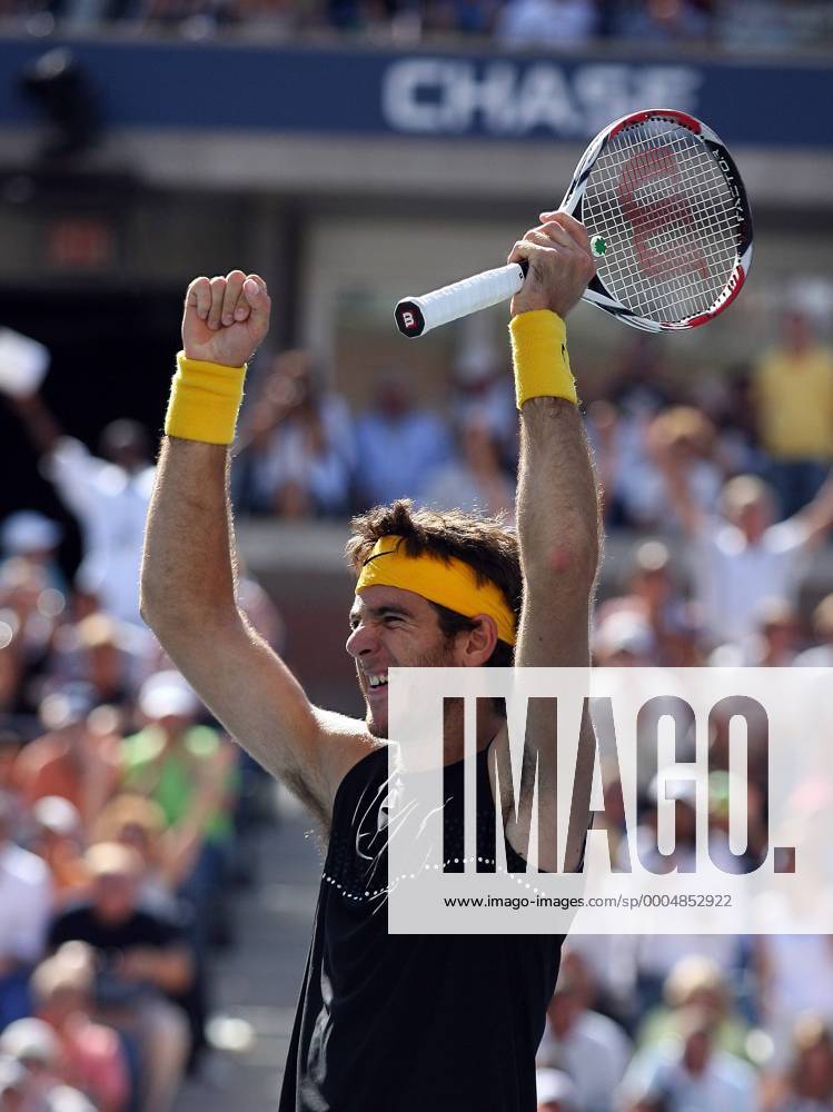 Juan Martin del Potro (Argentinien) jubelt Tennis Herren US Open 2009, Grand Slam, ATP Tour, Halbfinale Einzelbild Flushing Meadows New York, NY, N Y Freude,