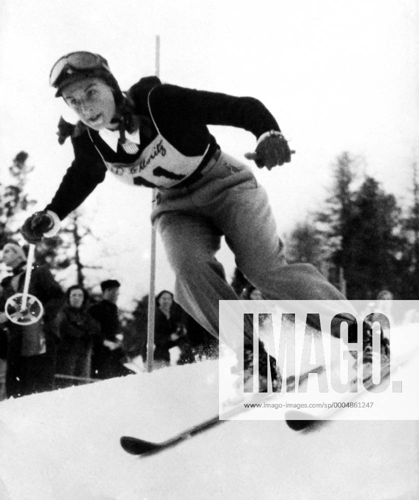 St. Moritz, GRETCHEN FRASER (USA) , Olympiasiegerin - ZUMAk09