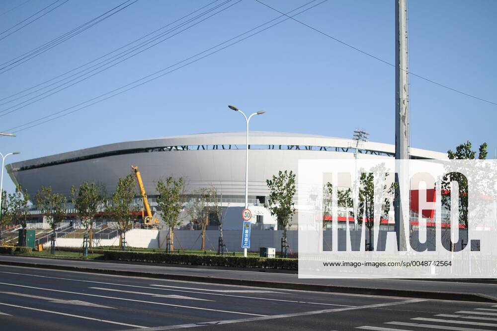 The exterior view of the newly constructed Pudong Football Stadium, which is the home of Chinese Super League club Shanghai SIPG and the venue of this year s League of Legends World Championship, WM, Weltmeisterschaft (S10), which is held by Riot Games, Shanghai, China, 13 October 2020. Pudong Football Stadium ready to host League of Legends World Championship 2020 1048347619510976531