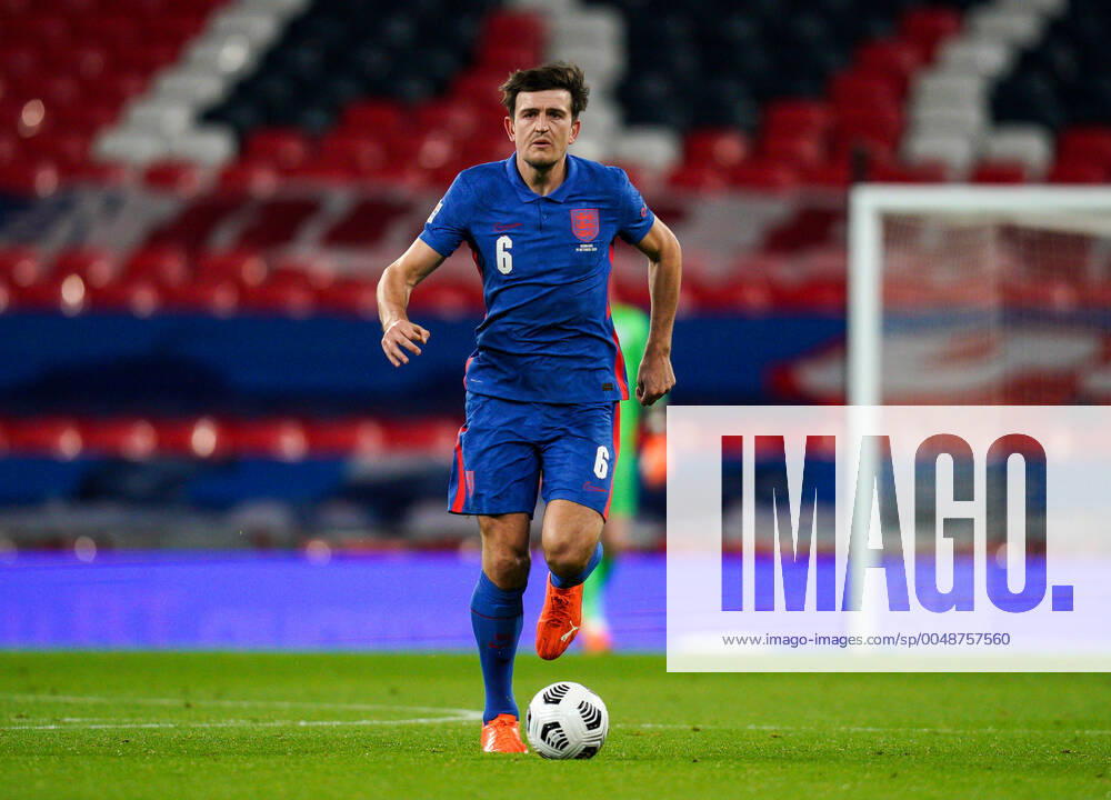 Harry Maguire Manchester United, ManU of England during the UEFA Nations League match played behind closed doors due to the current government Covid-19 rules within sports venues between England and Denmark at Wembley Stadium, London, England on 14 October 2020.