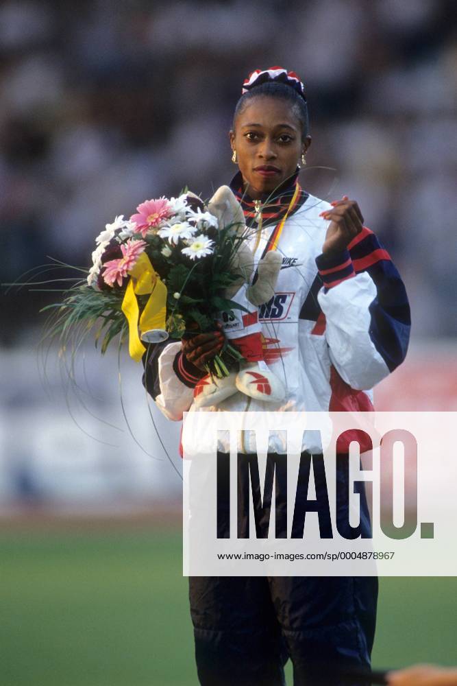 Gail Devers (USA) - Weltmeisterin 1993 über 100m Leichtathletik WM Damen Leichtathletik WM 1993, 100m Einzelbild Stuttgart