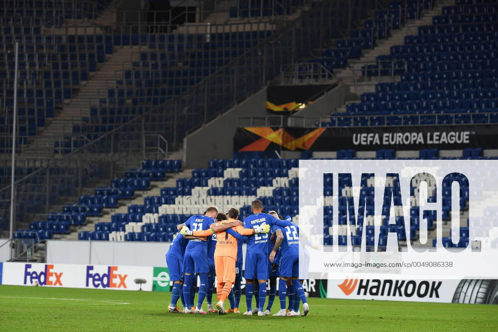 UEFA Europa League, TSG 1899 Hoffenheim FC Slovan Liberec, v l n r, The Hoffenheim team before the game Sinsheim prio:1