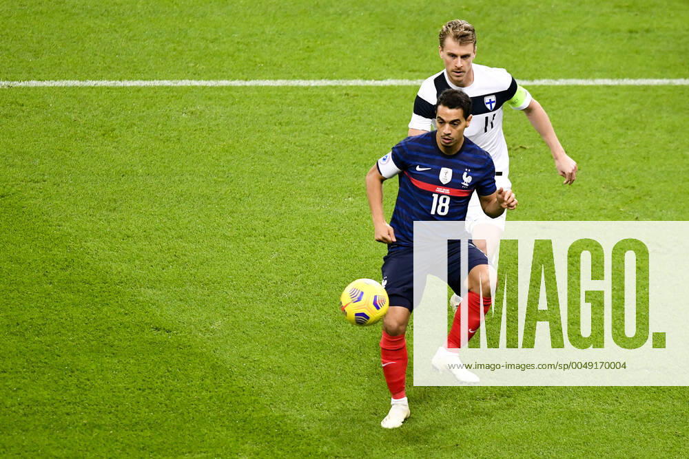 18 WISSAM BEN YEDDER (FRA) - 11 RASMUS SCHULLER (FIN) FOOTBALL : France vs Finlande - Match Amical - 11 11 2020 FEP Panoramic