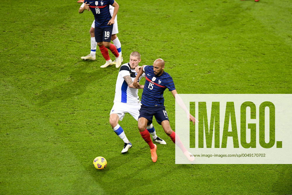 15 STEVEN NZONZI (FRA) - 19 JONI KAUKO (FIN) FOOTBALL : France vs Finlande - Match Amical - 11 11 2020 FEP Panoramic