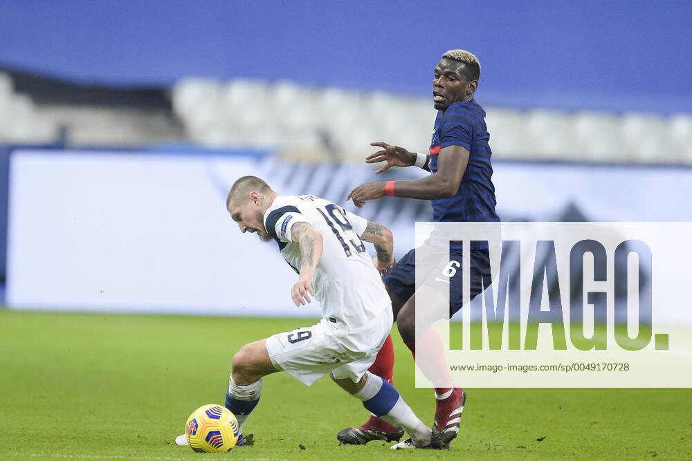 Paul Pogba (France) VS JONI KAUKO (FINLANDE) FOOTBALL : France vs Finlande - Match Amical - stade de France - 11 11 2020 JBAutissier Panoramic