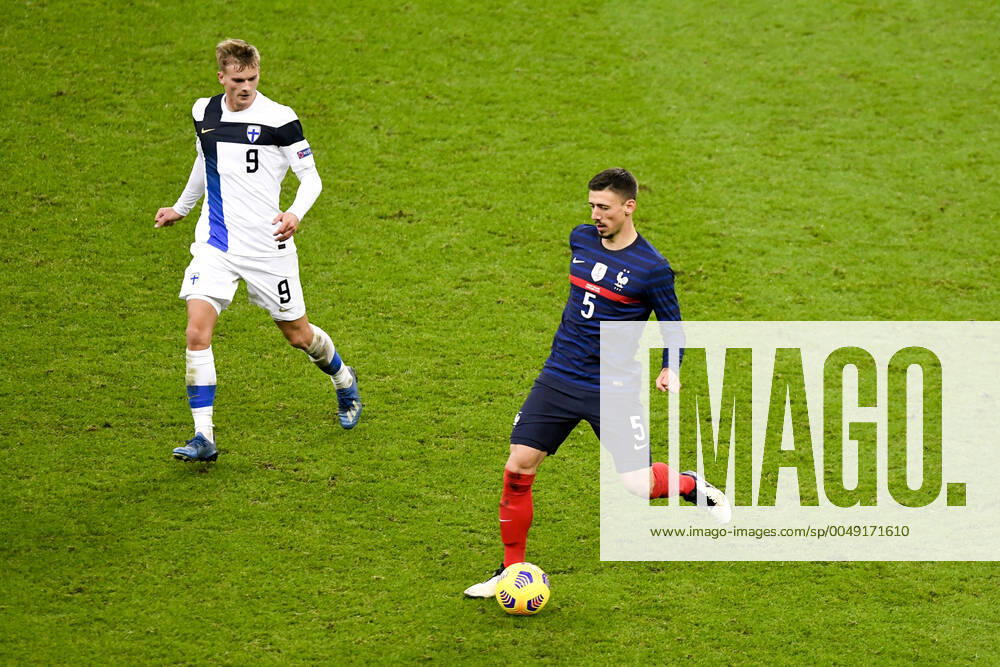 05 CLEMENT LENGLET (FRA) - 09 MARCUS FORSS (FIN) FOOTBALL : France vs Finlande - Match Amical - 11 11 2020 FEP Panoramic