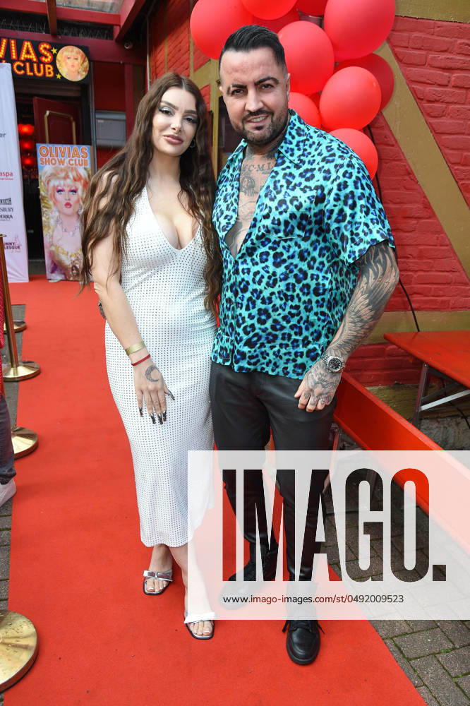 Cosimo Citiolo with girlfriend Nathalie Gaus at the OLIVIA JONES SUMMER PARTY U A 5 JAHRE THE BUNNY BURLESQUE ST PAULI at Grosse Freiheit in Hamburg on 28 05 2024