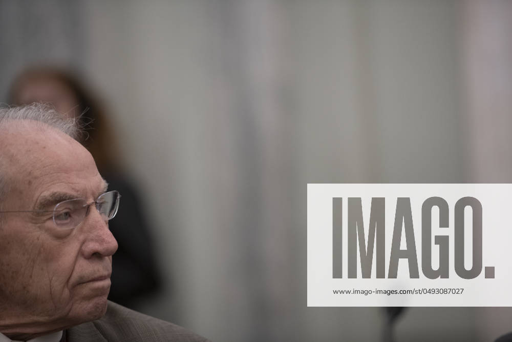 Senate Committee on Commerce, Science, and Transportation hearing to examine bringing transparency and accountability to pharmacy benefit managers United States Senator Chuck Grassley (Republican of Iowa) appears before a Senate Committee on Commerce, Science, and Transportation hearing to examine bringing transparency and accountability to pharmacy benefit managers, in the Russell Senate Office Building in Washington, DC, Thursday, February 16, 2023. Credit: Rod Lamkey CNP Washington District of Columbia United States of America