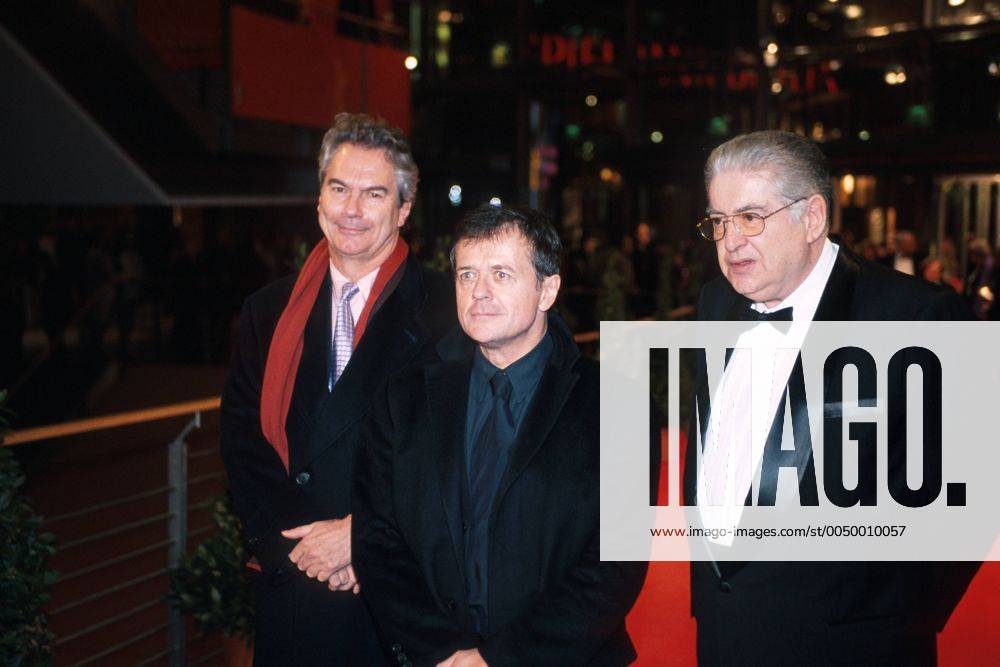 V.li.: Autor Hanif Kureishi (GBR) , Regisseur Patrice Chereau (FRA) und Festivalchef Moritz de Hadeln (GER)