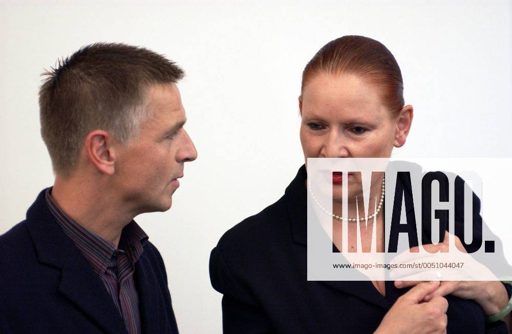 Fotografen Andreas Gursky (GER) und Katharina Sieverding (GER) anlässlich der Preisverleihung der Jürgen-Ponto-Stiftung