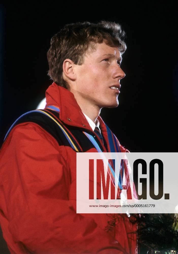 Pirmin Zurbriggen (Schweiz) - Olympiasieger 1988 in der Abfahrt Alpiner Skilauf OS Winter Herren Olympische Winterspiele Calgary 1988, Spiele, Ski Alpin, Skisport, Abfahrt Einzelbild Nakiska