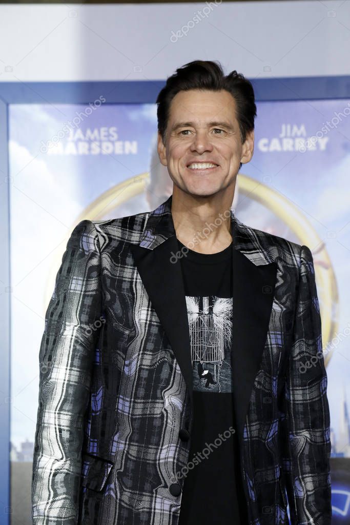 LOS ANGELES - FEB 12: Jim Carrey at the Sonic The Hedgehog Special Screening at the Village Theater on February 12, 2020 in Westwood, CA