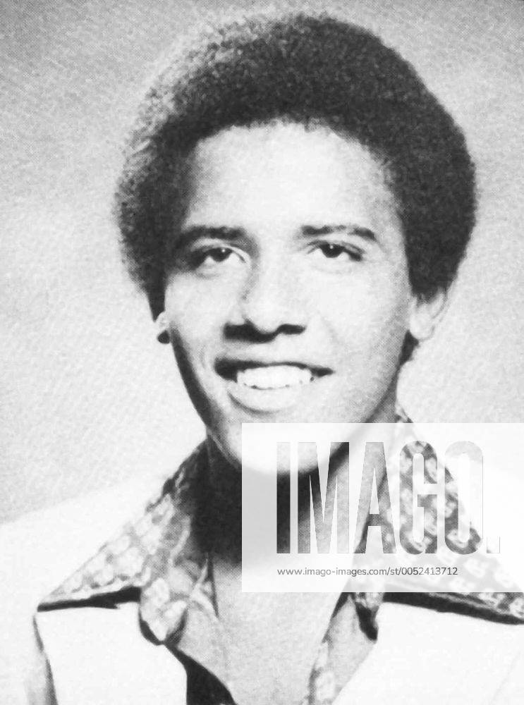 Foto von Barack Hussein Obama im offiziellen Jahrbuch der Punahou-School in Honolulu - WAX20080220710