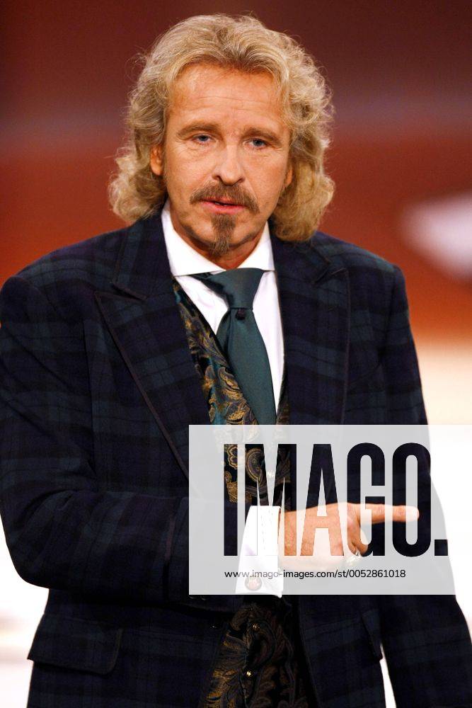 Moderator Thomas Gottschalk während der ZDF-Fernsehshow - Wetten Dass..? - in Offenburg