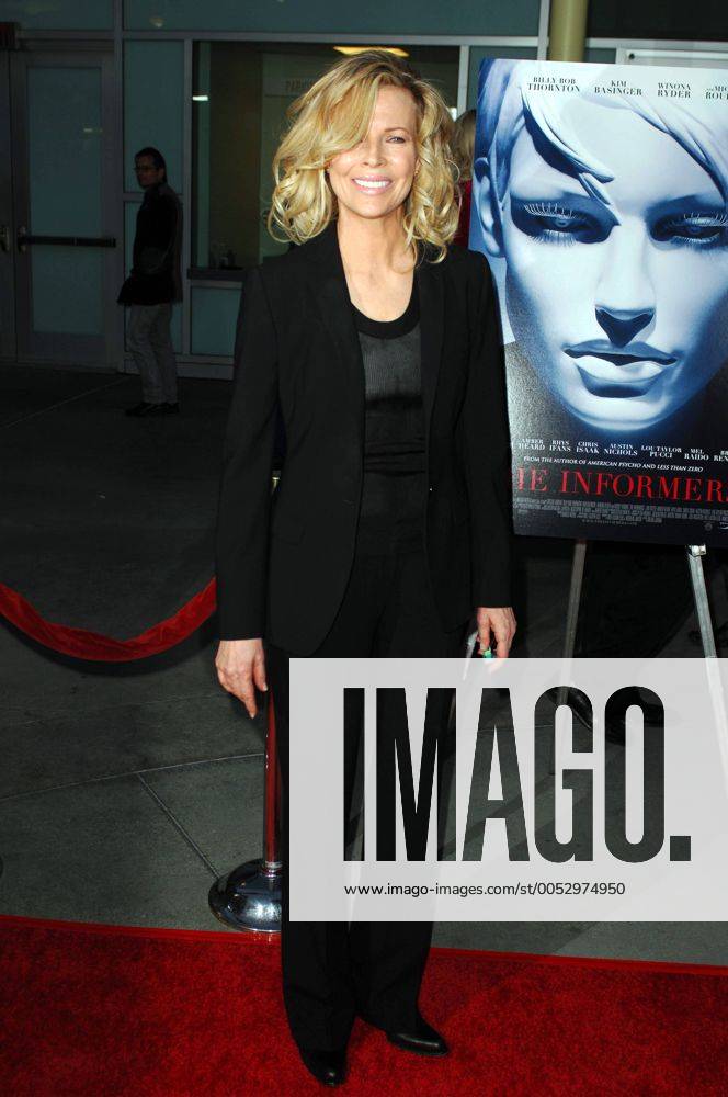 Schauspielerin Kim Basinger während eines Pressetermins zur Premiere des Films - The Informers - in Hollywood - - PPPAT