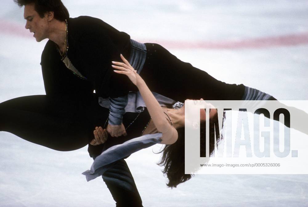 Marina Klimova und Sergei Ponomarenko (beide GUS) OS Winter Olympische Spiele 1992, Winterspiele, Eistanz Gruppe Aufnahmedatum geschätzt Albertville