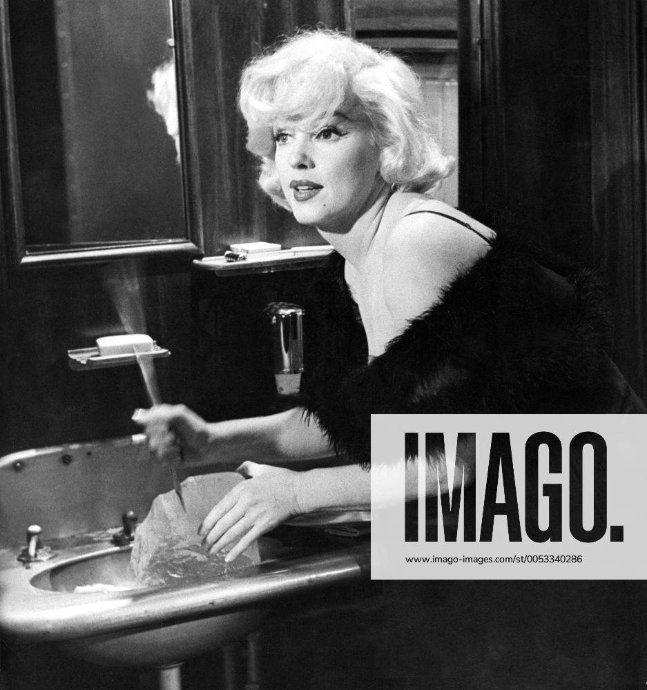 Jan 01, 1959 - Los Angeles, California, USA - American actress MARILYN MONROE pictured during a break shooting the movie Some like it hot . The most endlessly talked-about and mythologized figure in Hollywood history, MARILYN MONROE remains the ultimate superstar, her rise and fall the stuff that both dreams and nightmares are made of. Innocent, vulnerable, and impossibly alluring, she defined the very essence of screen sexuality. Rising from pin-up girl to international superstar, she was a gifted comedienne whom the camera adored, a luminous and incomparably magnetic screen presence. Los Angeles USA - ZUMAk09