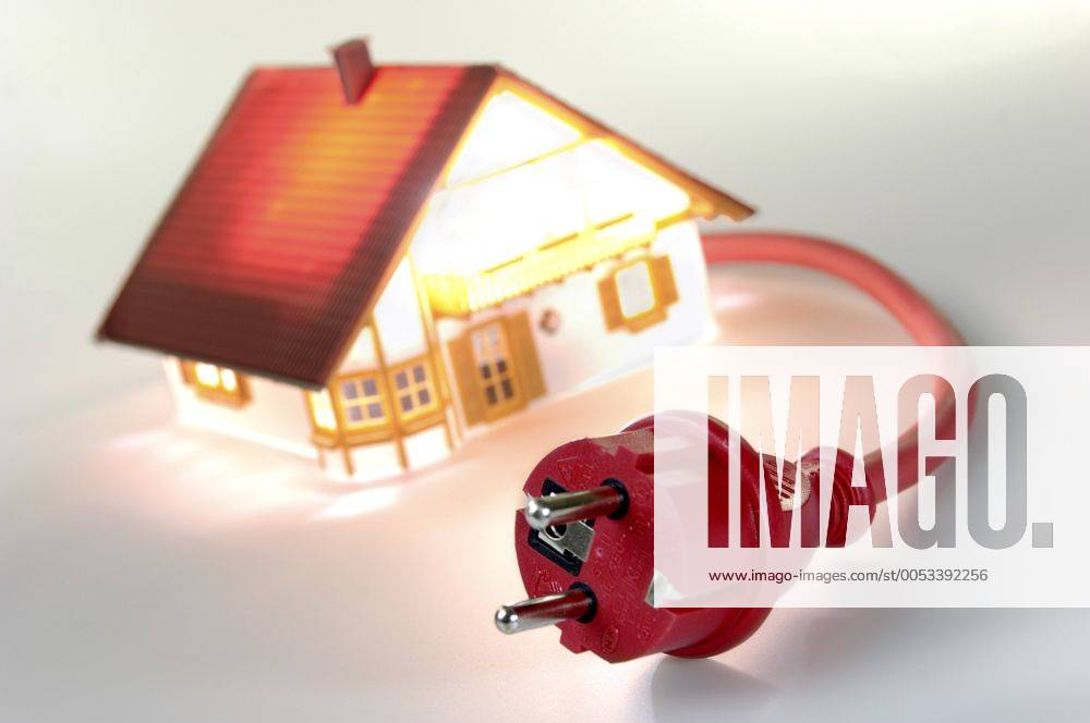 Modellhaus mit Schuko-Stecker model of a house with connector BLWS163729