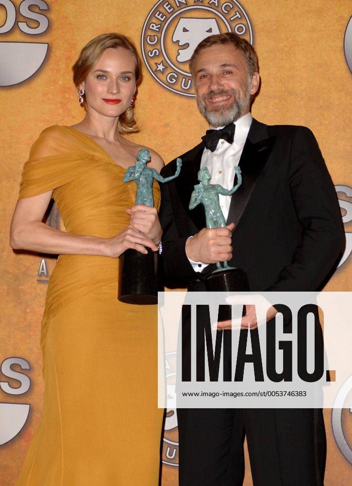 Diane Kruger & Christoph Waltz 16TH ANNUAL SCREEN ACTORS GUILD AWARDS: PRESSROOM Los Angeles Patrick Rideaux PicturePerfect