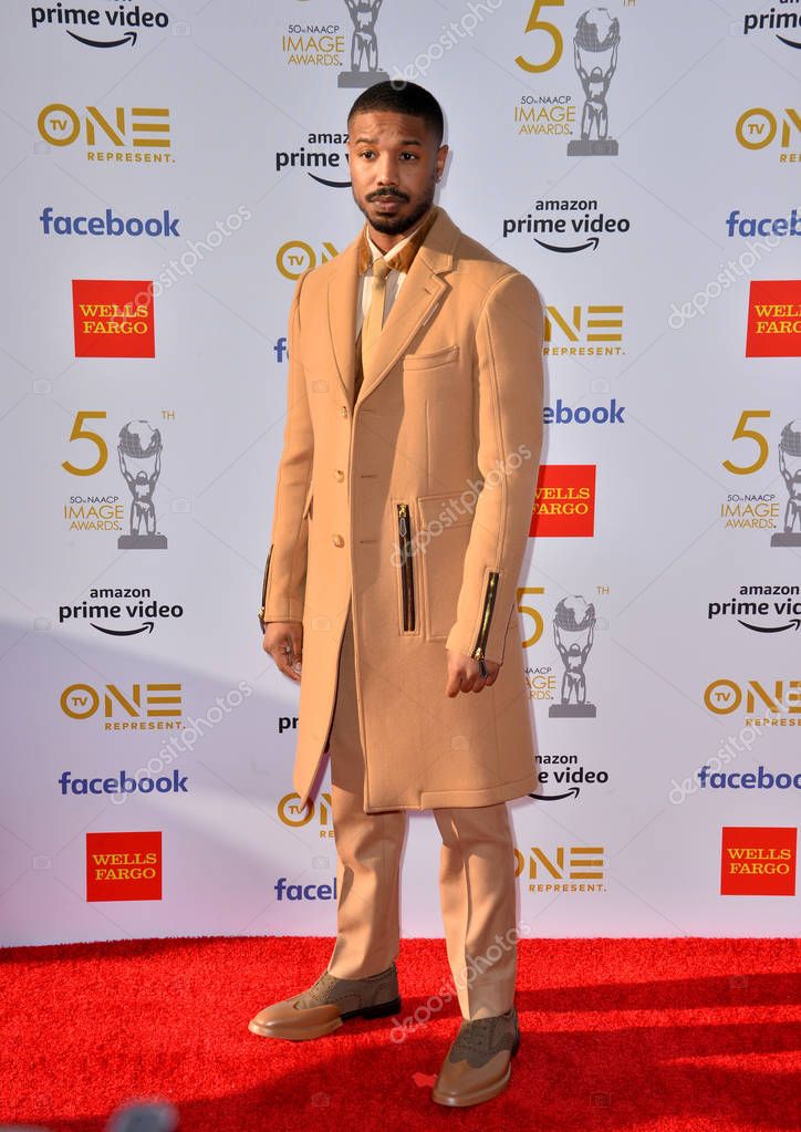LOS ANGELES, CA. March 30, 2019: Michael B. Jordan at the 50th NAACP Image Awards