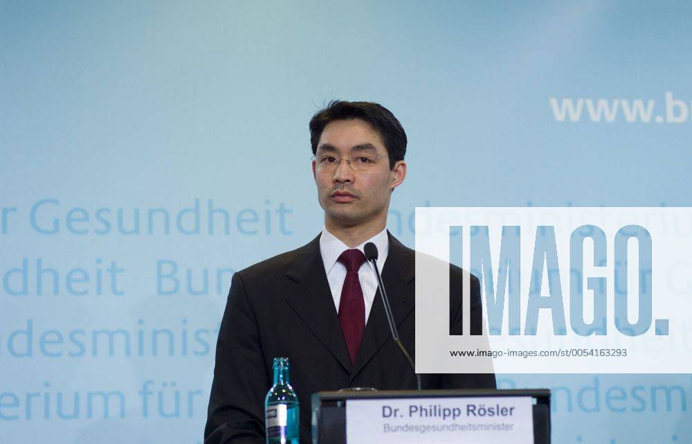 Deutschland, Berlin, Bundesministerium für Gesundheit, Pressekonferenz mit Bundesgesundheitsminister Philipp Rösler FDP