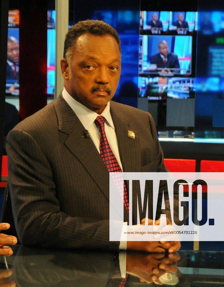 Rev Jesse Jackson in SA JOHANNESBURG, SOUTH AFRICA - 17 November 2010: Reverend Jesse Jackson during a live TV interview on 17 November 2010 in Johannesburg, South Africa. Jackson, a civil rights activist from the United States of America, is in the country to mark the 50th Commemoration of Chief Albert Luthuli s receipt of the Nobel Peace Prize. ( Gallo990499