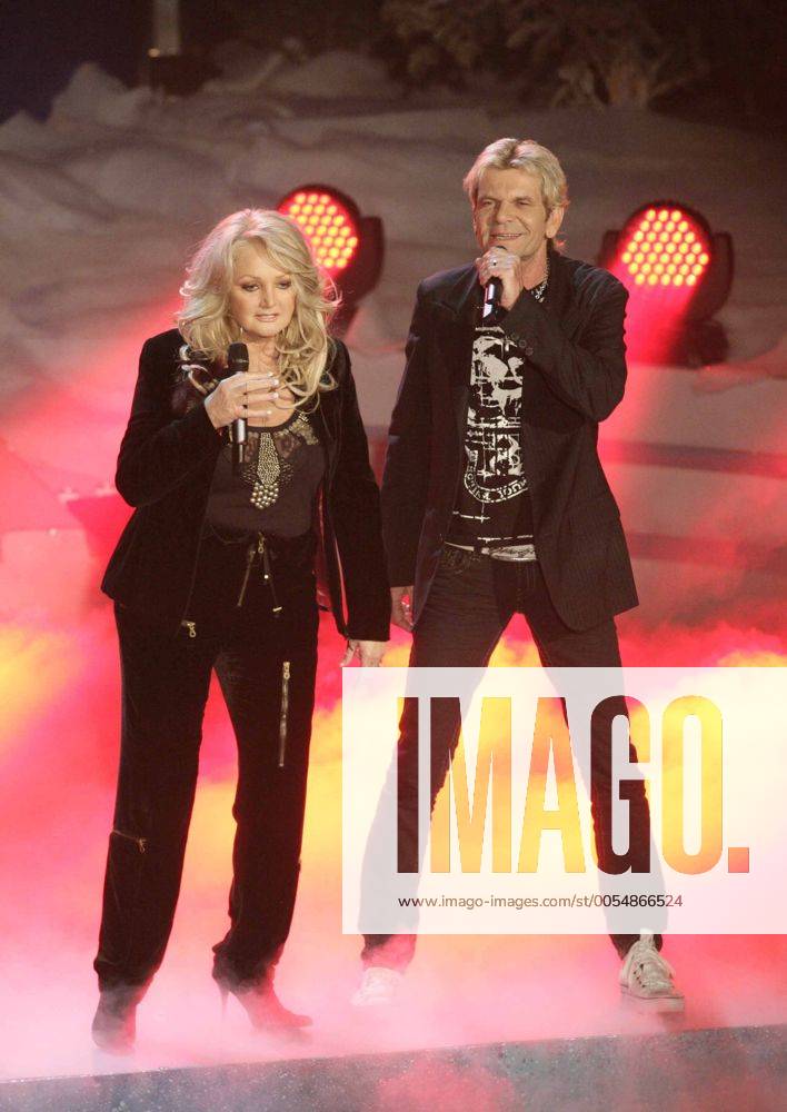 Sängerin Bonnie Tyler (GBR) und Sänger Matthias Reim (GER) - Livesendung Winterfest der Volksmusik aus der Bördelandhalle Magdeburg