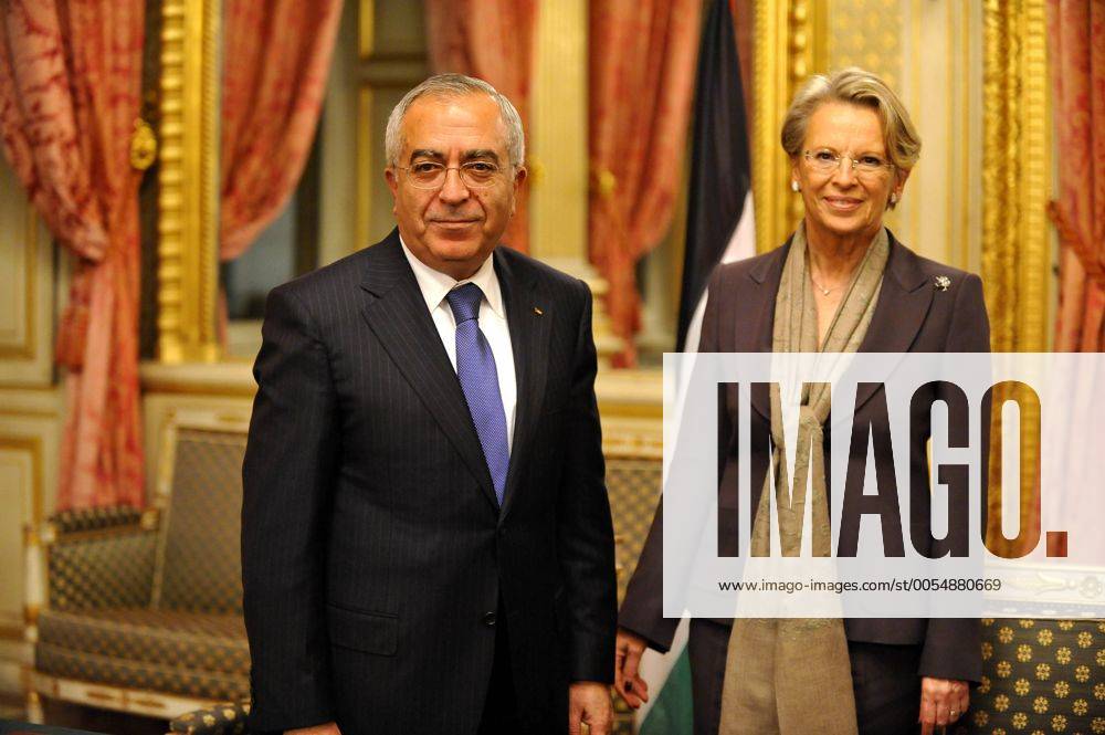 PARIS. Außenministerin Michele Alliot-Marie (Frankreich) mit Salam Fayyad