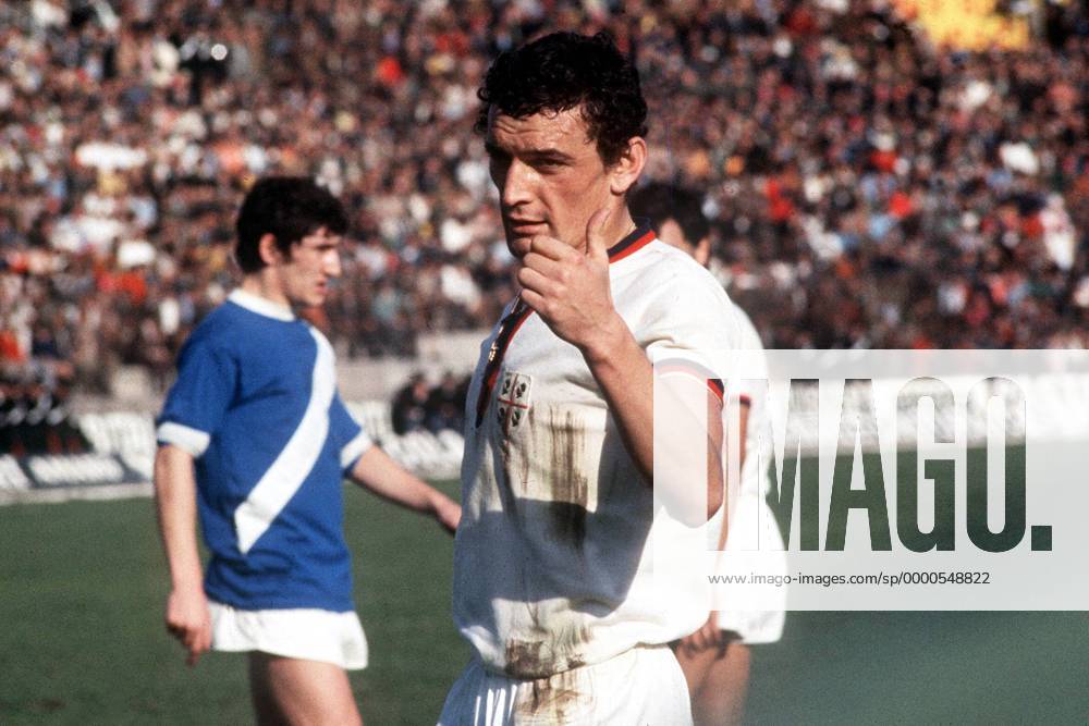 Luigi Riva (Cagliari) zufrieden Fußball Herren Serie A 1972 1973, 1. Italienische Liga, US Cagliari Gruppe Cagliari