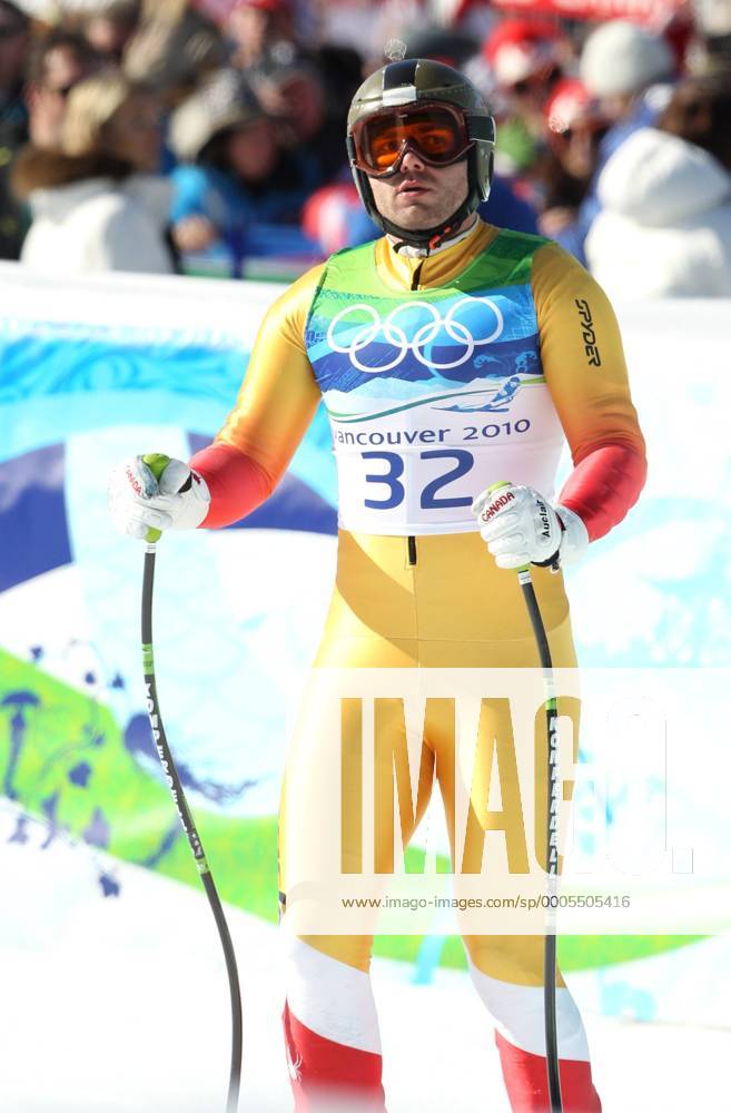 Feb. 19, 2010 - Whistler, BC, Canada - WHISTLER, BC: FEBRUARY 19, 2010 -- Jan Hudec of Canada reacts after finishing his run in the men s Super-G February 19, 2010 in Whistler, BC during the 2010 Winter Olympics. - ZUMAw51