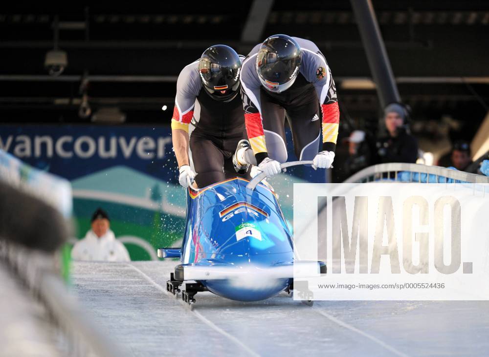 Olympische Winterspiele Vancouver - Whistler Slieding Centre, Bob - Andre Lange (vorn) und Kevin Kuske (GER)