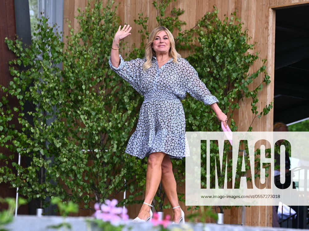 STOCKHOLM, SWEDEN 20240613 Program host Pernialla Wahlgren participates when Allsang pa Skansen presents this summers artists on the Solliden stage STOCKHOLM SWEDEN