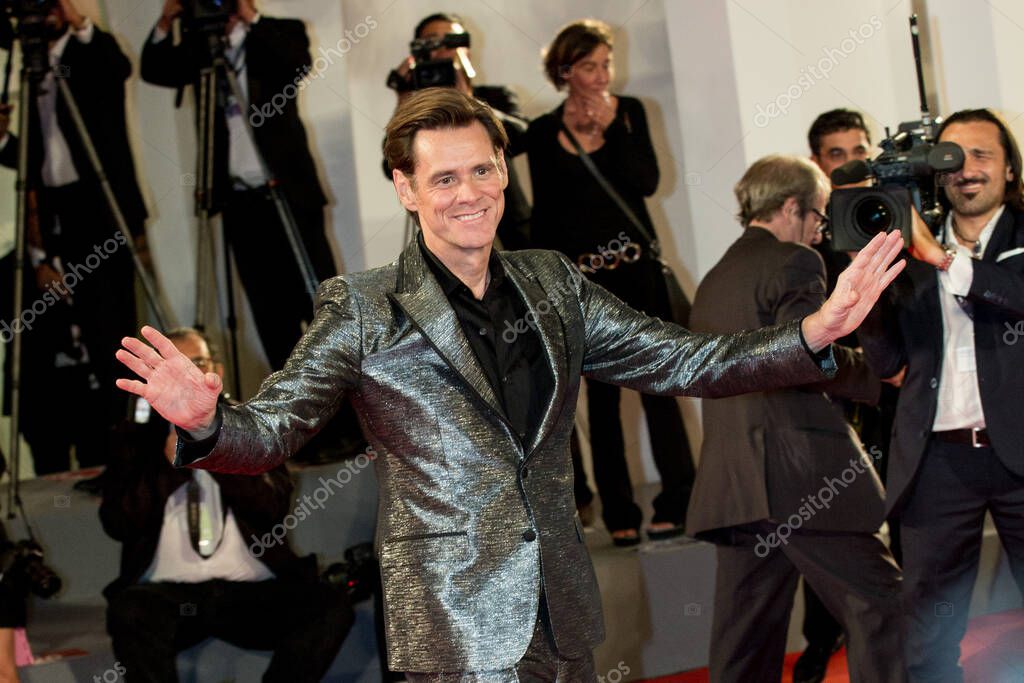 Jim Carrey at the Jim & Andy: The Great Beyond - The Story of Jim Carrey and Andy Kaufman Featuring a Very Special, Contractually Obligated Mention of Tony Clifton premiere, 74th Venice Film Festival in Italy on 5 September 2017