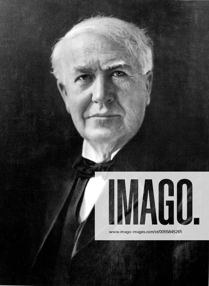 Thomas Alva Edison (1847-1931), US scientist and inventor, who founded the Edison Light Company in 1889. Mono Print UnitedArchives0753377