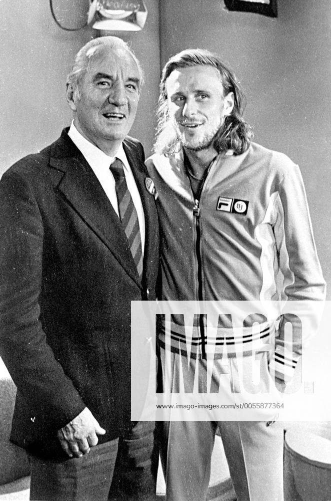 Fred Perry with Bjorn Borg, the year he defeated Jimmy Connors atWimbledon . 16 August 1978 Mono Negative !AUFNAHMEDATUM GESCHÄTZT! UnitedArchives1205411