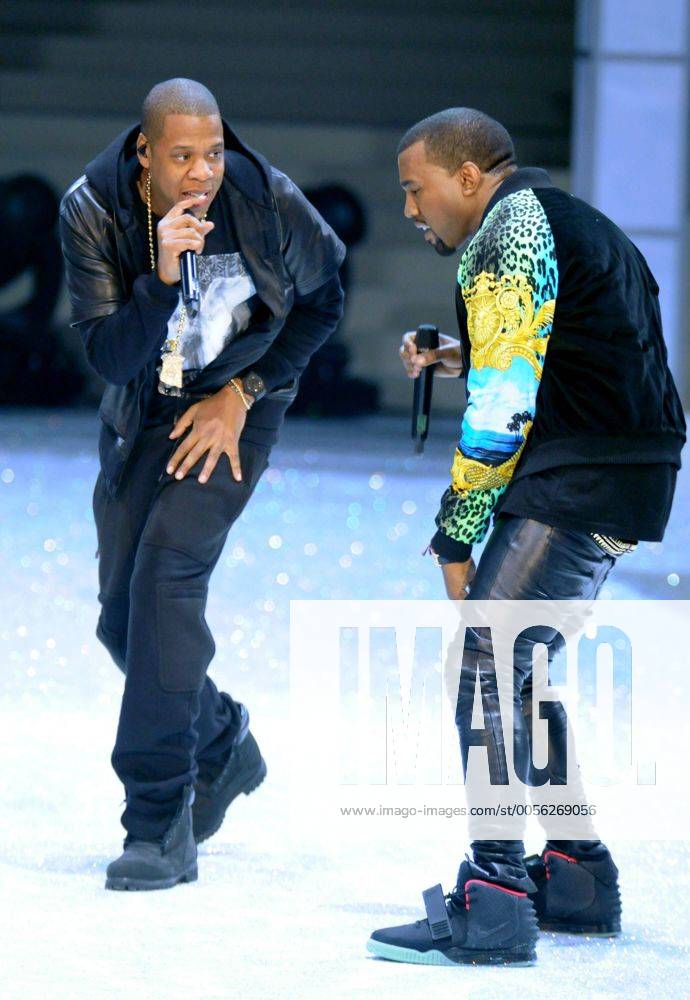 Kanye West and Jay Z VICTORIAS SECRET RUNWAY SHOW 2011 PERFORMANCES New York NYPixs PicturePerfect