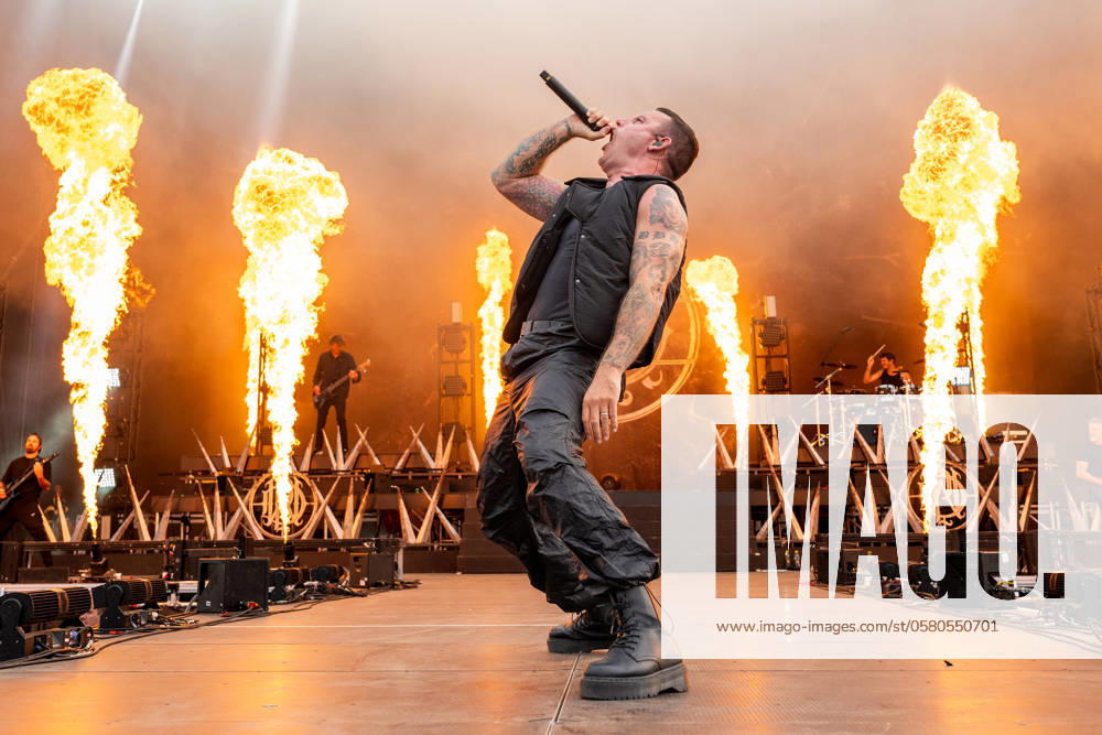 Singer Winston McCall of the Australian band Parkway Drive performs during the second day of the 29th music festival Rock for People, in Hradec Kralove, Czech Republic, on June 13, 2024. (CTKxPhoto DavidxTanecek) CTKPhotoP2024061309000 CTKPhotoP2024061309000
