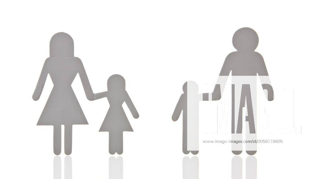 Piktogram Familie, getrennt, Symbolbild Scheidung ibxmad02265006