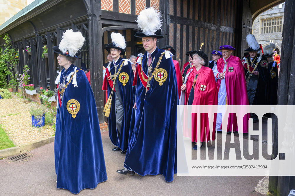 The Prince of Wales leaves after attending the annual Order of the Garter Service at St George s Chapel, Windsor Castle. Featuring: Princess Anne, Duke of Edinburgh, Prince William Where: Windsor, United Kingdom When: 17 Jun 2024 Credit: Cover Images . NOT FOR USE BY NEWSPAPERS BASED IN THE UK.