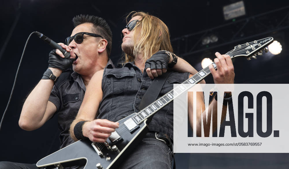 The German band Die Krupps on the Pandemonium stage on Thursday, June 20, 2024 during the Copenhell rock and metal festival on Refshaleoeen in Copenhagen Photo Torben Christensen Scanpix 2024 , Copenhagen Denmark
