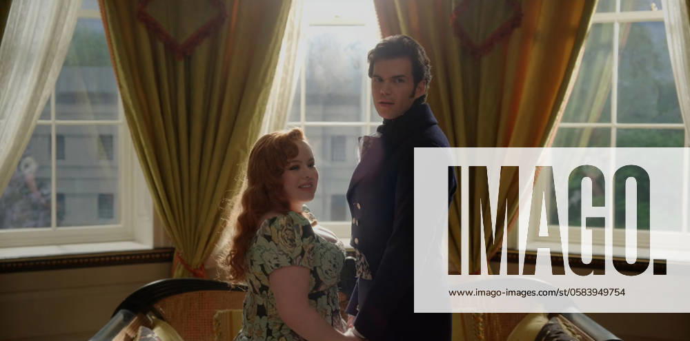 Nicola Coughlan and Luke Newton Los Angeles.CA.USA. Nicola Coughlan and Luke Newton in a scene in the (C) Netflix romantic drama Bridgerton TV) (2024) S3E8 Season 3 Start date:2020 The series about the adventures of eight families set in the early 19th century England. LMK112-190624-001 Supplied by LMKMEDIA. Editorial Only. Landmark Media is not the copyright owner of these Film or TV stills but provides a service only for recognised Media outlets.