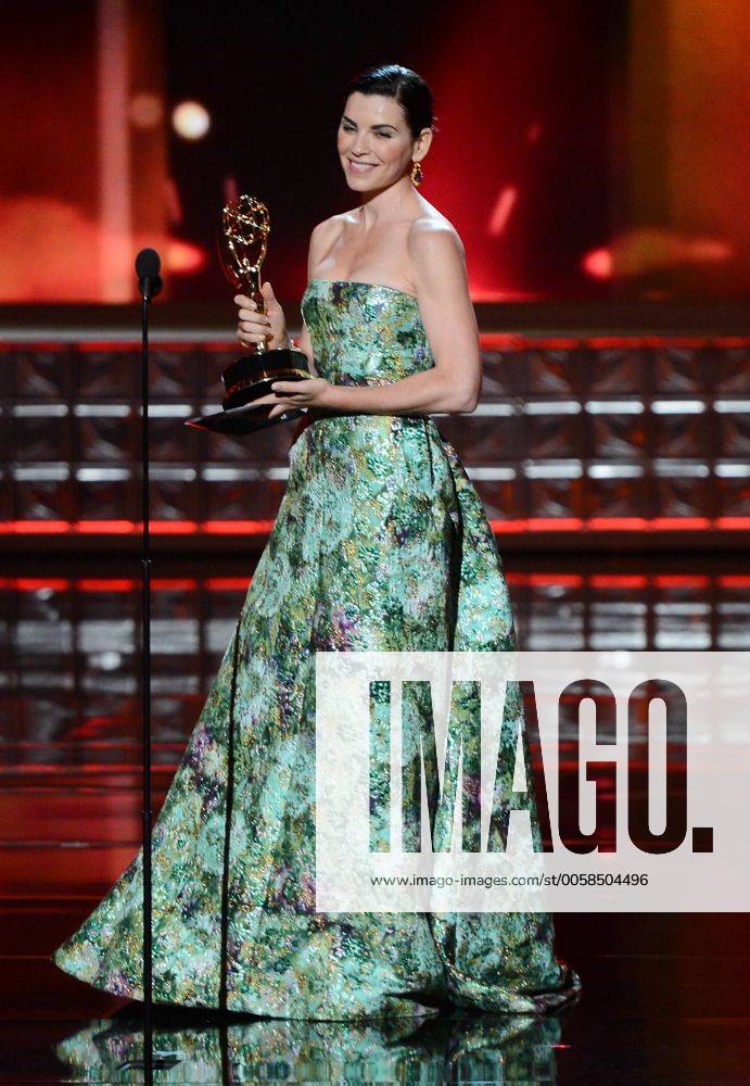 Actress Julianna Margulies appears onstage at the 64th Primetime Emmys at the Nokia Theatre in Los Angeles on September 23, 2012. LAP20120923150