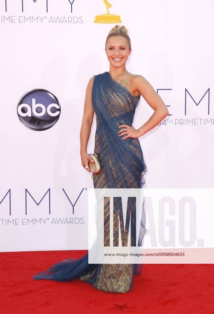 Actress Hayden Panettiere arrives for the the 64th Primetime Emmys at the Nokia Theatre in Los Angeles on September 23, 2012. LAP20120923208