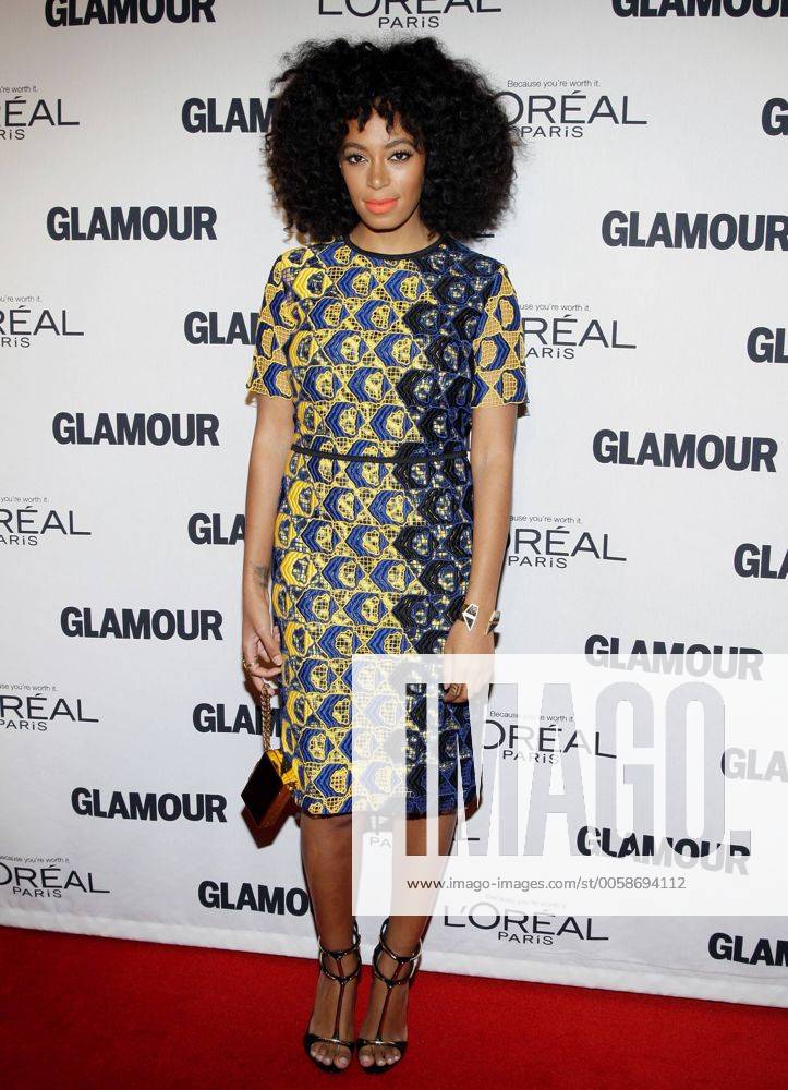 Solange Knowles arrives on the red carpet for the 22nd annual Glamour Women of the Year Awards at Carnegie Hall in New York City on November 12, 2012. NYP201211121195