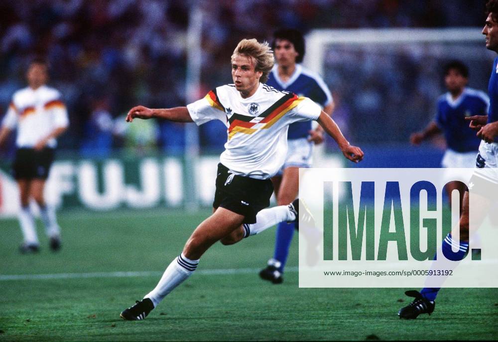Jürgen Klinsmann (Ger). Argentina v West Germany. World Cup Final 1990. Rome. 8 7 90.