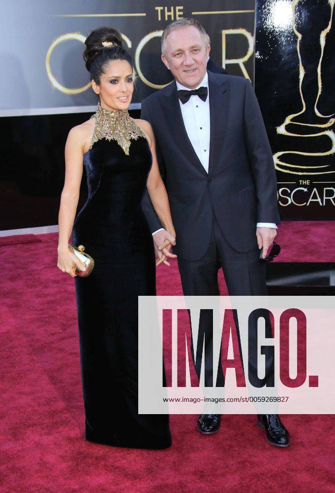 Salma Hayek und ihr Ehemann Francois-Henri Pinault bei der Verleihung der 85. Academy Awards am 24.2.2013 in Hollywood 85th Annual Academy Awards - Roter Teppich Arrivals, 2013