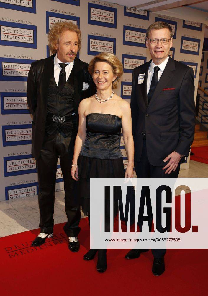 Thomas Gottschalk, Ursula von der Leyen, Günther Jauch Deutscher Medienpreis 2012 wird an George Clooney im Kongress Centrum Baden Baden am 26.02.2013 verliehen