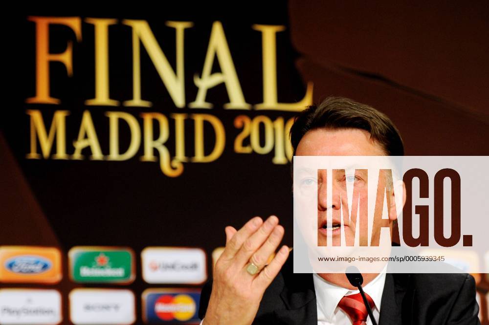 Fussball Madrid 21.05.2010 Champions League Finale Pressekonferenz FC Bayern München: Trainer Louis van Gaal