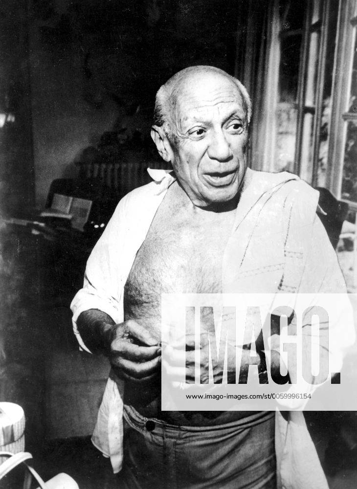 Pablo Picasso painter and sculptor born in Spain in 1881 and received his early training in Catalonia and settled in Paris in 1903. He and Braque were the originators of Cubism in 1909 which greatly influenced contemporary art 6th March 1970 UnitedArchives00506308